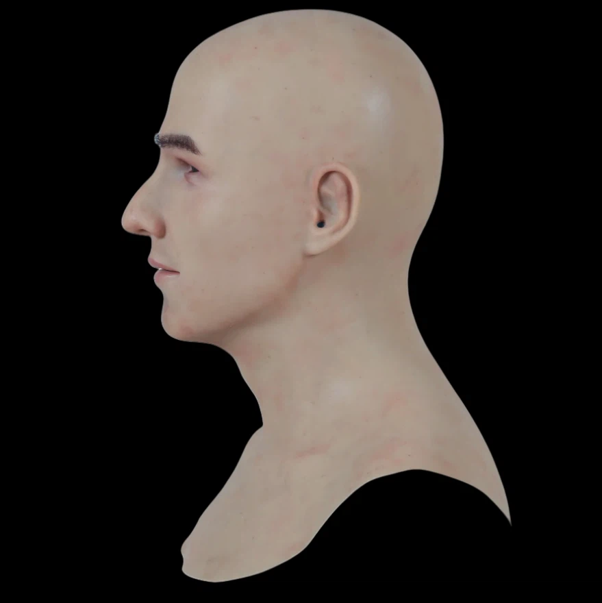 Customized Head Cover Makeup Silicone Male Mask Male Mask For Crossdresser Cosplay Costume